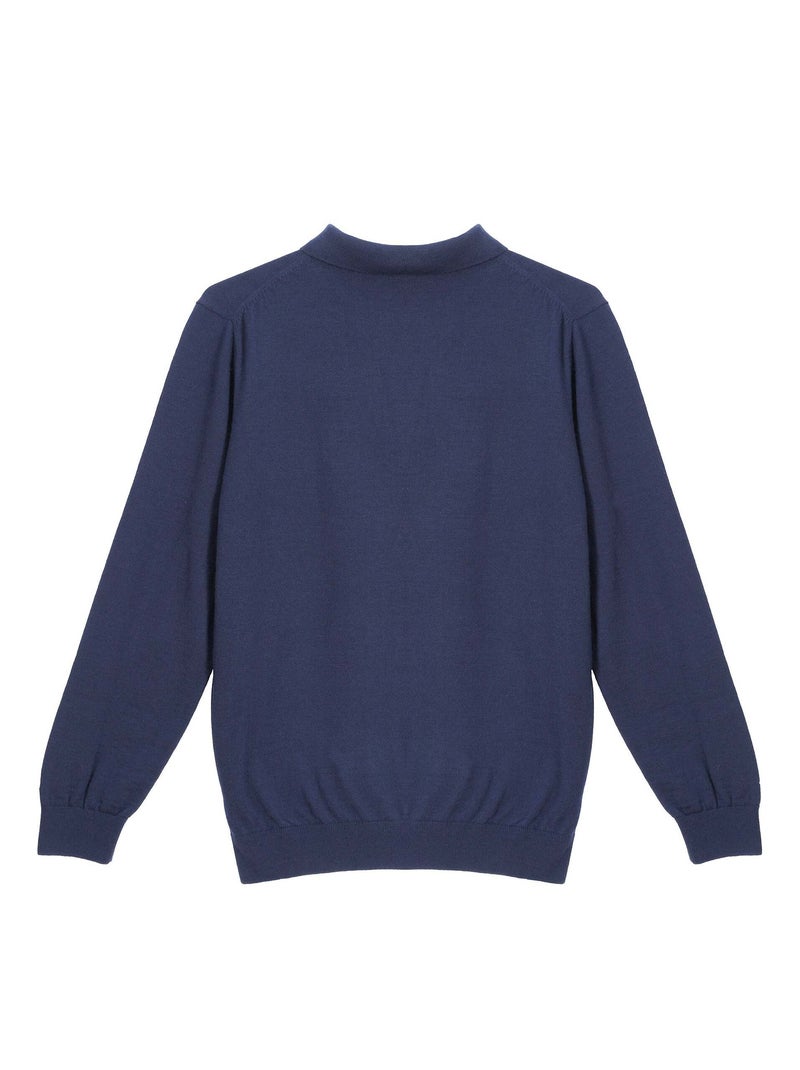 Gentleman Farmer - Pulls col camionneur  en laine PATHY Bleu marine - Kiabi