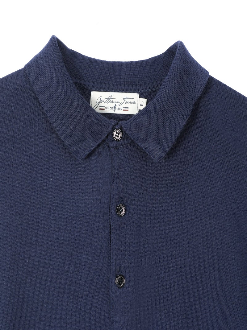 Gentleman Farmer - Pulls col camionneur  en laine PATHY Bleu marine - Kiabi