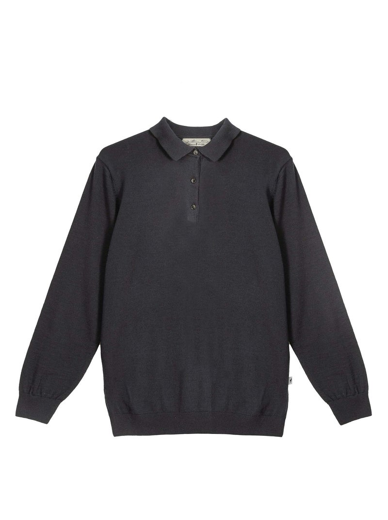 Gentleman Farmer - Pulls col camionneur  en laine PATHY Noir - Kiabi