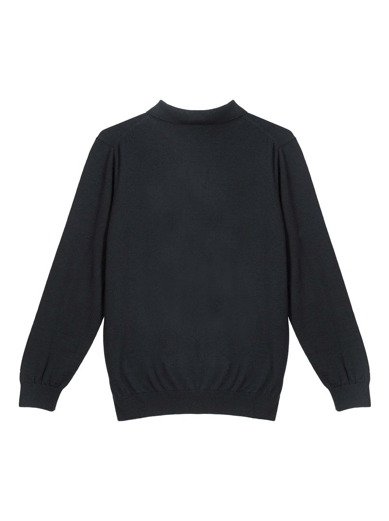 Gentleman Farmer - Pulls col camionneur  en laine PATHY Noir - Kiabi