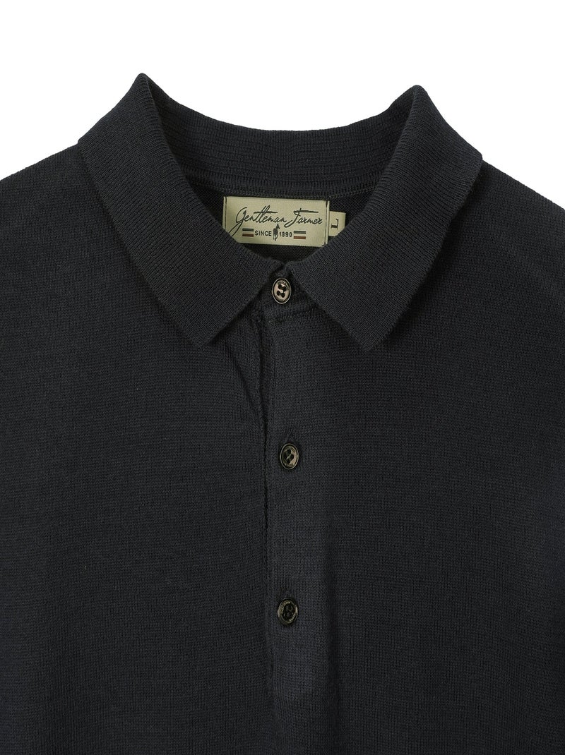 Gentleman Farmer - Pulls col camionneur  en laine PATHY Noir - Kiabi