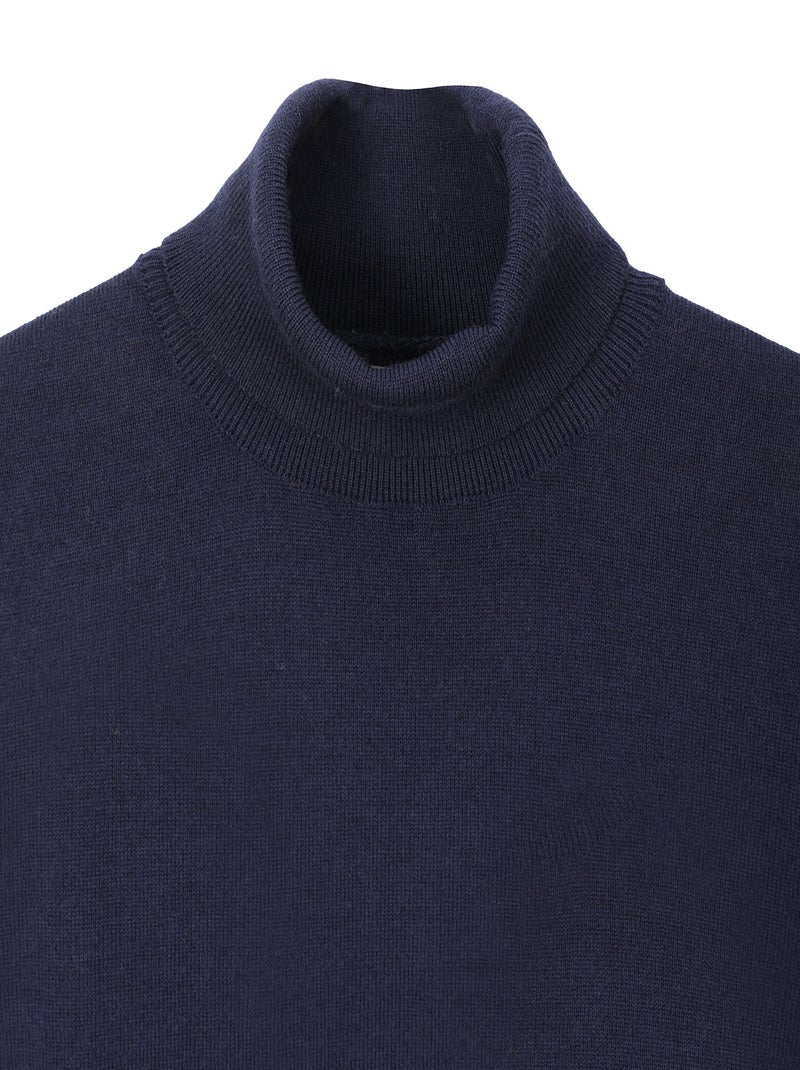 Gentleman Farmer - Pulls col camionneur  en laine PERCY Bleu marine - Kiabi