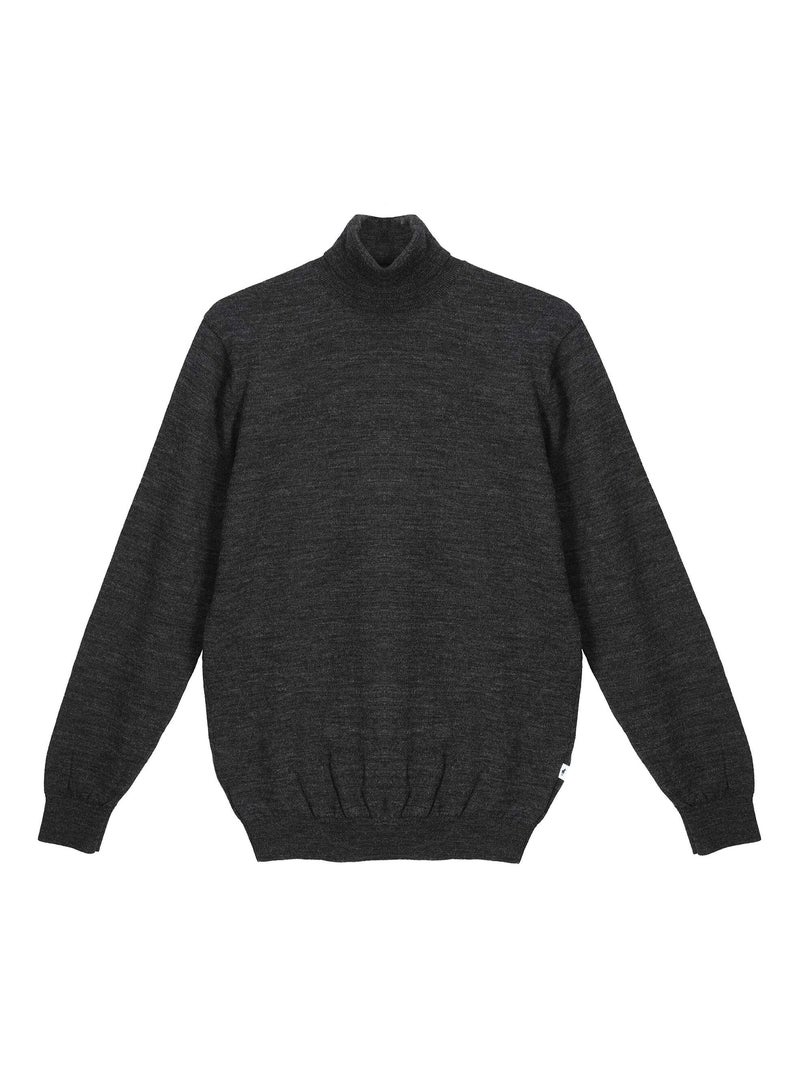 Gentleman Farmer - Pulls col camionneur  en laine PERCY gris anthracite - Kiabi