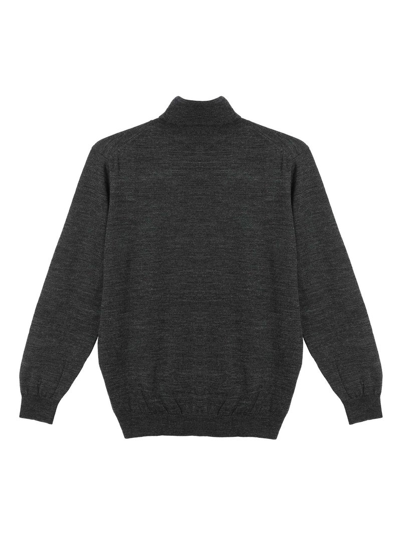 Gentleman Farmer - Pulls col camionneur  en laine PERCY gris anthracite - Kiabi