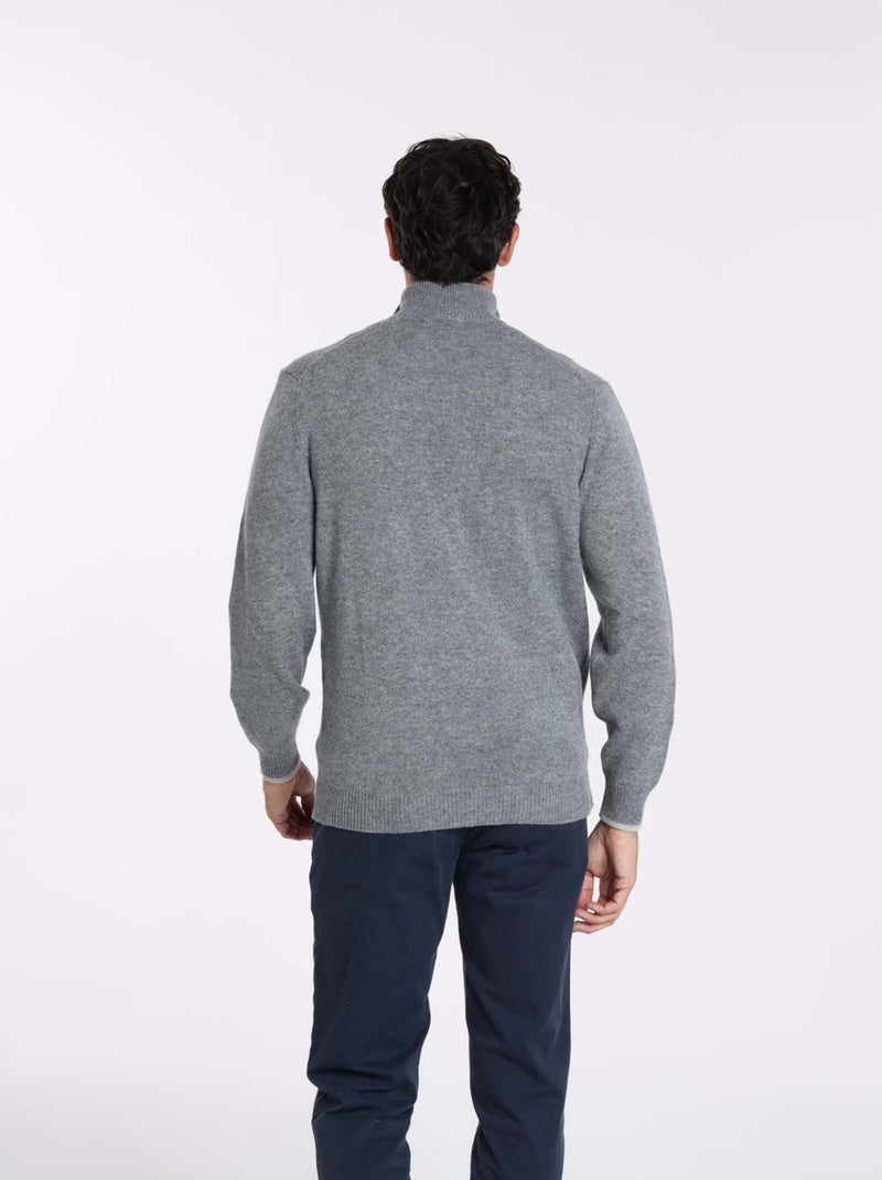 Gentleman Farmer - Pulls col camionneur  en laine PIO Gris chiné - Kiabi