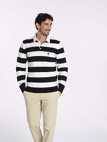 Gentleman Farmer - Pulls col polo en coton RACING