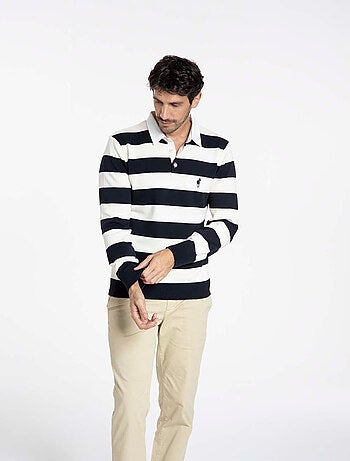 Gentleman Farmer - Pulls col polo en coton RACING