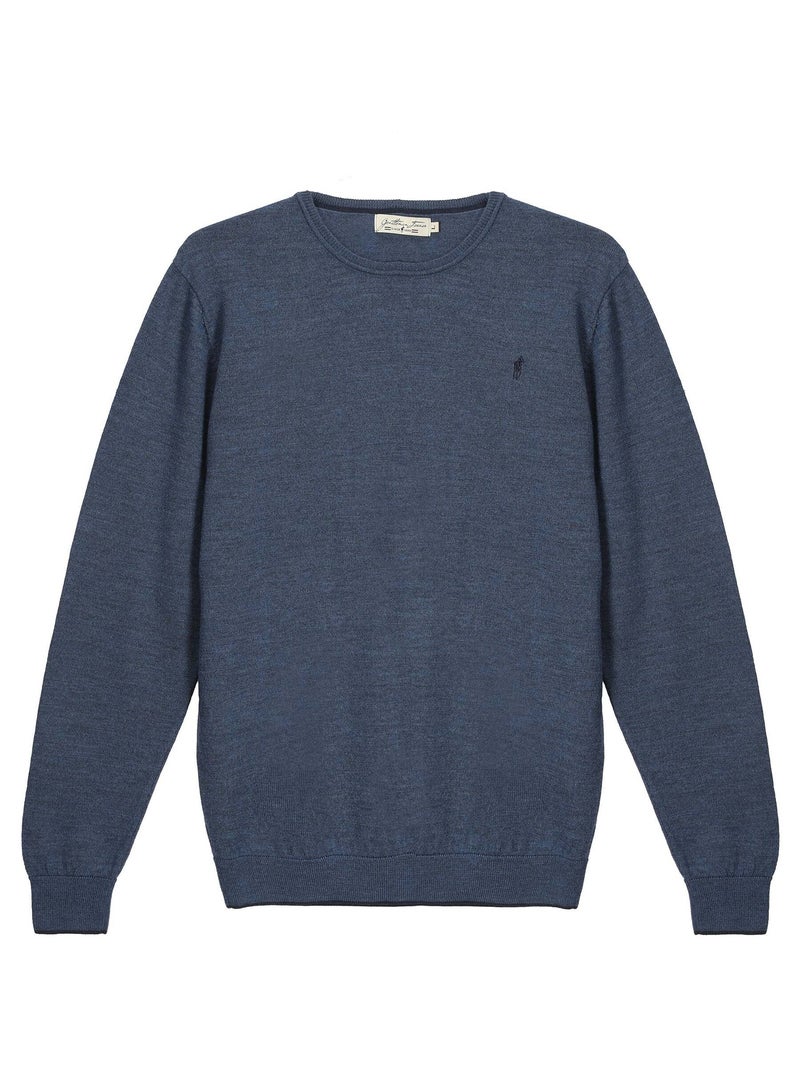 Gentleman Farmer - Pulls col rond  en laine PAIGE Bleu - Kiabi