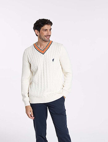 Gentleman Farmer - Pulls col v en coton PAULIN