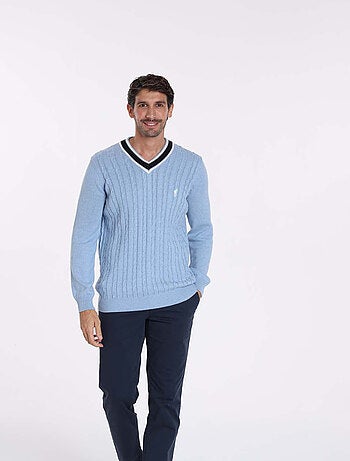 Gentleman Farmer - Pulls col v en coton PAULIN