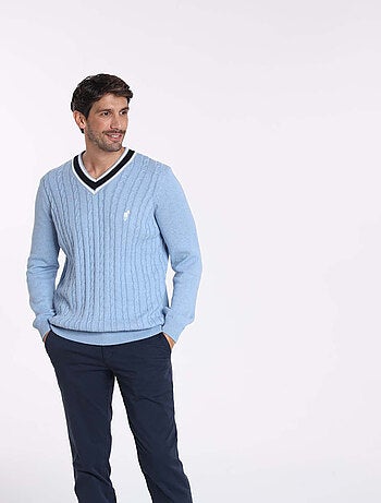 Gentleman Farmer - Pulls col v en coton PAULIN