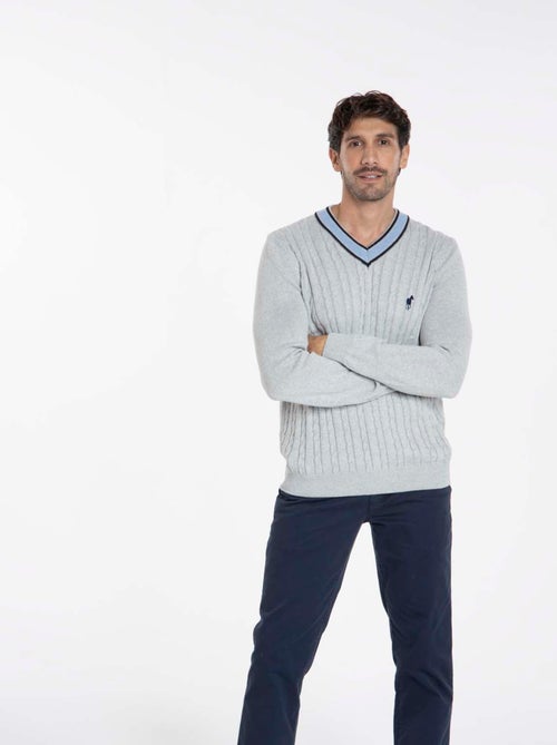 Gentleman Farmer - Pulls col v  en coton PAULIN - Kiabi