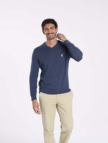 Gentleman Farmer - Pulls col v en coton PITT