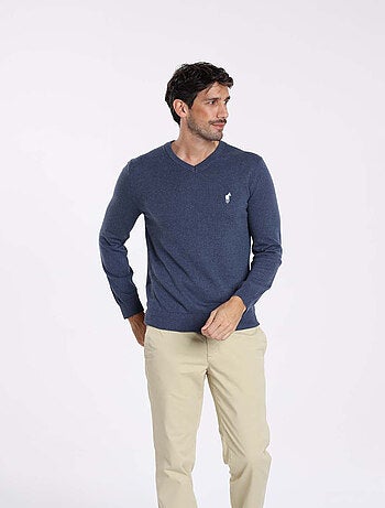 Gentleman Farmer - Pulls col v en coton PITT