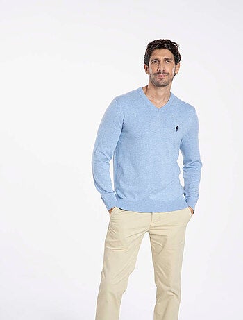 Gentleman Farmer - Pulls col v en coton PITT