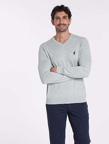 Gentleman Farmer - Pulls col v en coton PITT