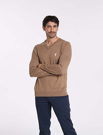 Gentleman Farmer - Pulls col v en coton PITT