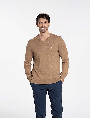 Gentleman Farmer - Pulls col v en coton PITT