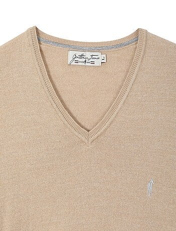 Gentleman Farmer - Pulls col v en laine PEARL