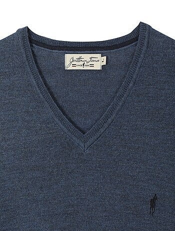 Gentleman Farmer - Pulls col v en laine PEARL