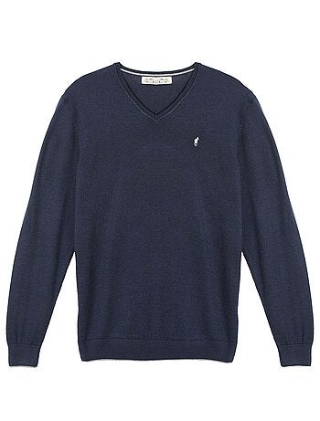 Gentleman Farmer - Pulls col v en laine PEARL