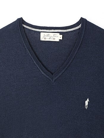 Gentleman Farmer - Pulls col v en laine PEARL