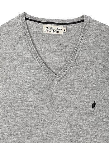Gentleman Farmer - Pulls col v en laine PEARL