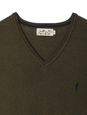 Gentleman Farmer - Pulls col v en laine PEARL