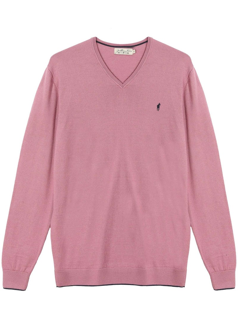 Gentleman Farmer - Pulls col v  en laine PEARL Violet - Kiabi