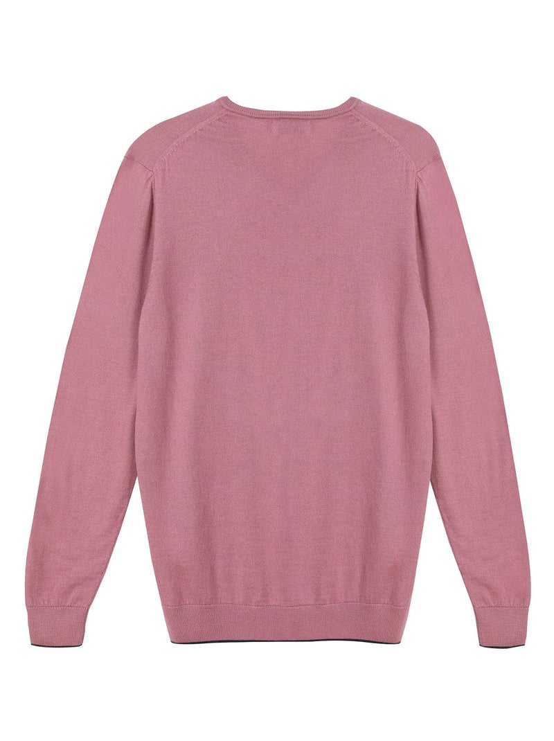 Gentleman Farmer - Pulls col v  en laine PEARL Violet - Kiabi