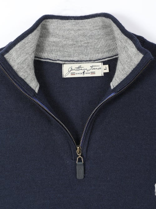 Gentleman Farmer - Pulls col zip  en laine PIERCE - Kiabi