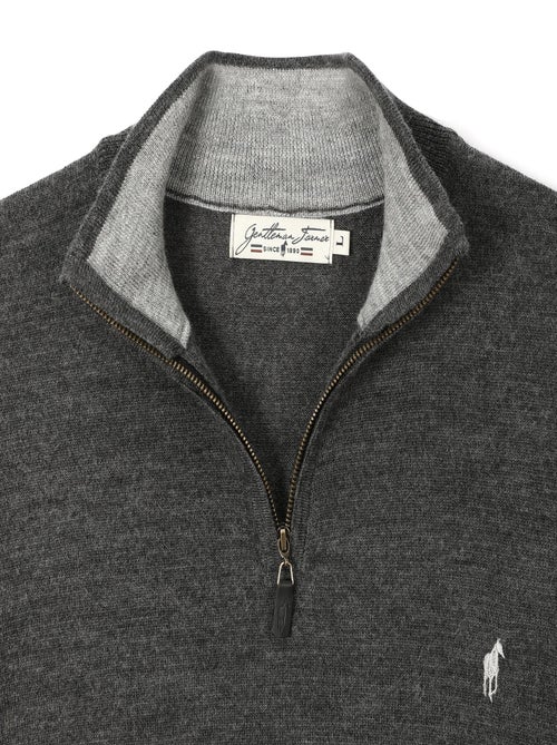 Gentleman Farmer - Pulls col zip  en laine PIERCE - Kiabi