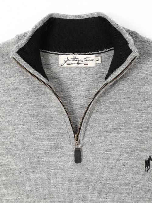 Gentleman Farmer - Pulls col zip  en laine PIERCE - Kiabi