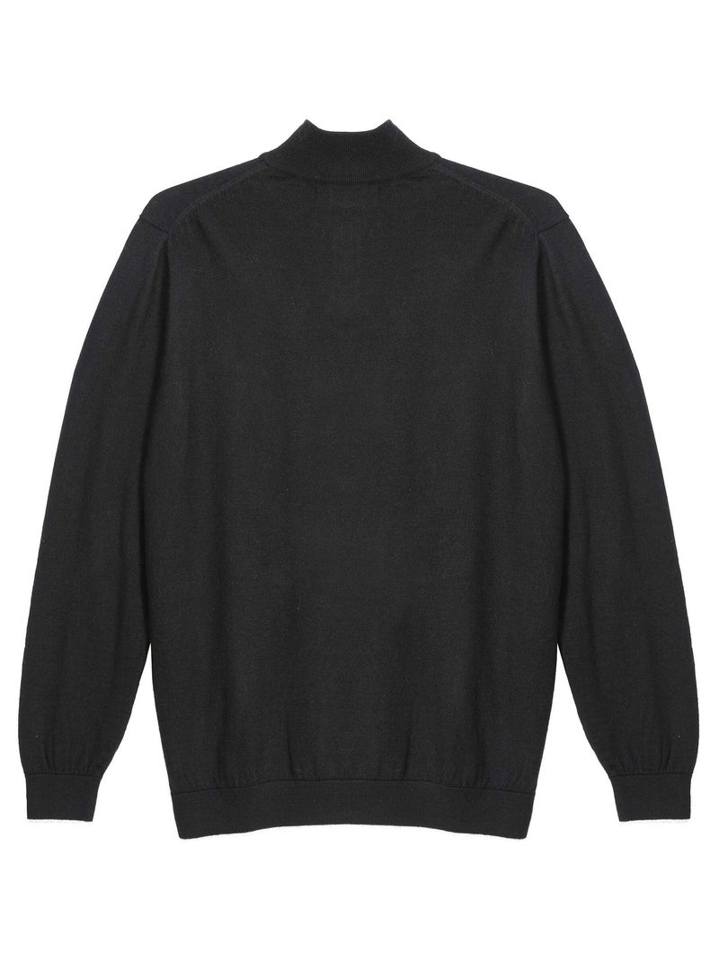 Gentleman Farmer - Pulls col zip  en laine PIERCE Noir - Kiabi