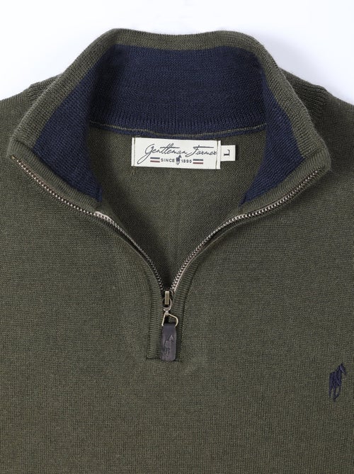 Gentleman Farmer - Pulls col zip  en laine PIERCE - Kiabi