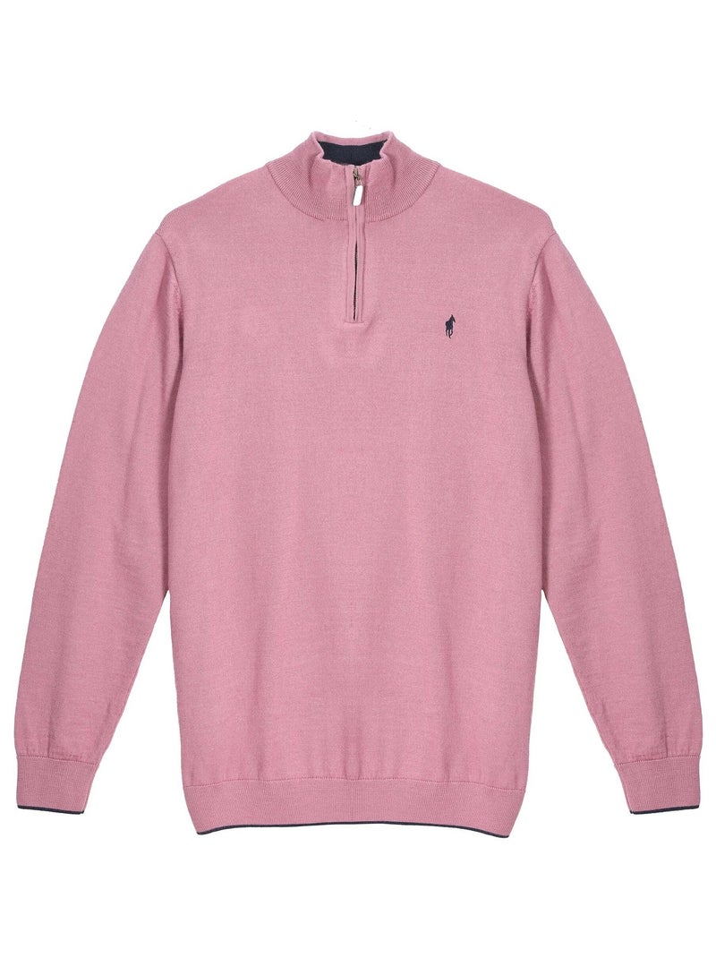 Gentleman Farmer - Pulls col zip  en laine PIERCE Violet - Kiabi