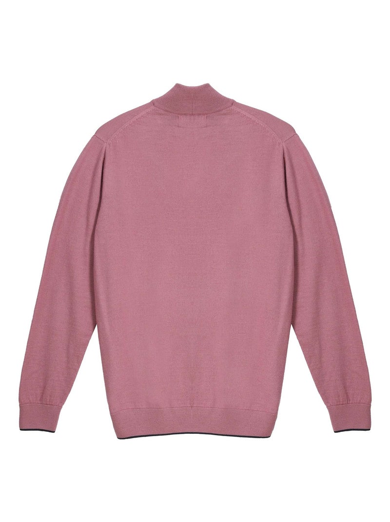 Gentleman Farmer - Pulls col zip  en laine PIERCE Violet - Kiabi