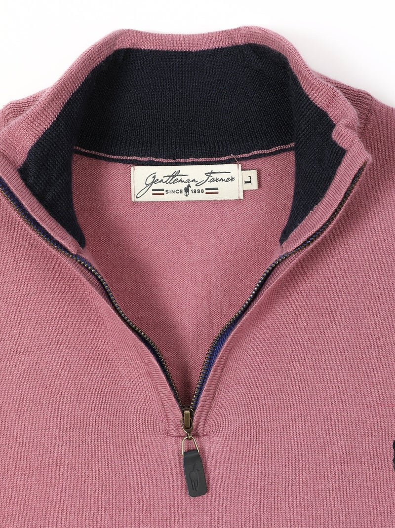 Gentleman Farmer - Pulls col zip  en laine PIERCE Violet - Kiabi