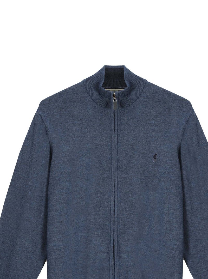 Gentleman Farmer - Pulls col zip  en laine PIPER Bleu - Kiabi