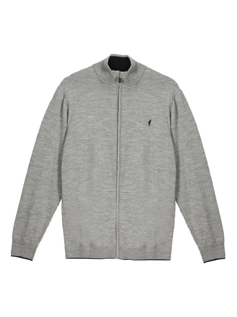 Gentleman Farmer - Pulls col zip  en laine PIPER Gris - Kiabi