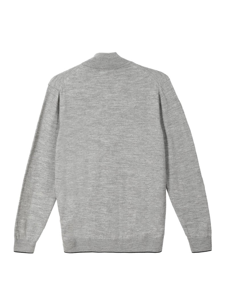 Gentleman Farmer - Pulls col zip  en laine PIPER Gris - Kiabi