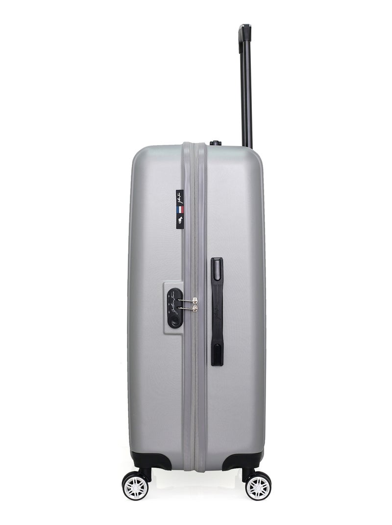 GENTLEMAN FARMER - Set de 3 Valises ARCHIE 75 cm 4 Roues Gris - Kiabi