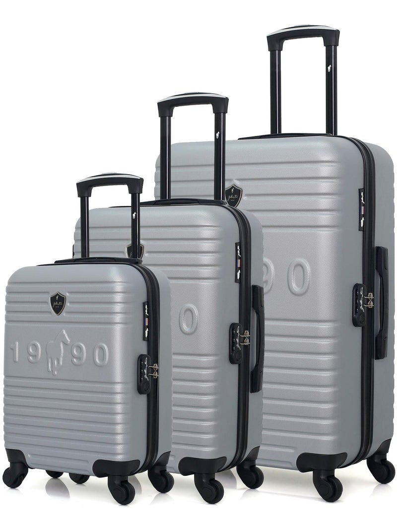 GENTLEMAN FARMER - Set de 3 Valises FRED-A 70 cm 4 Roues Gris - Kiabi