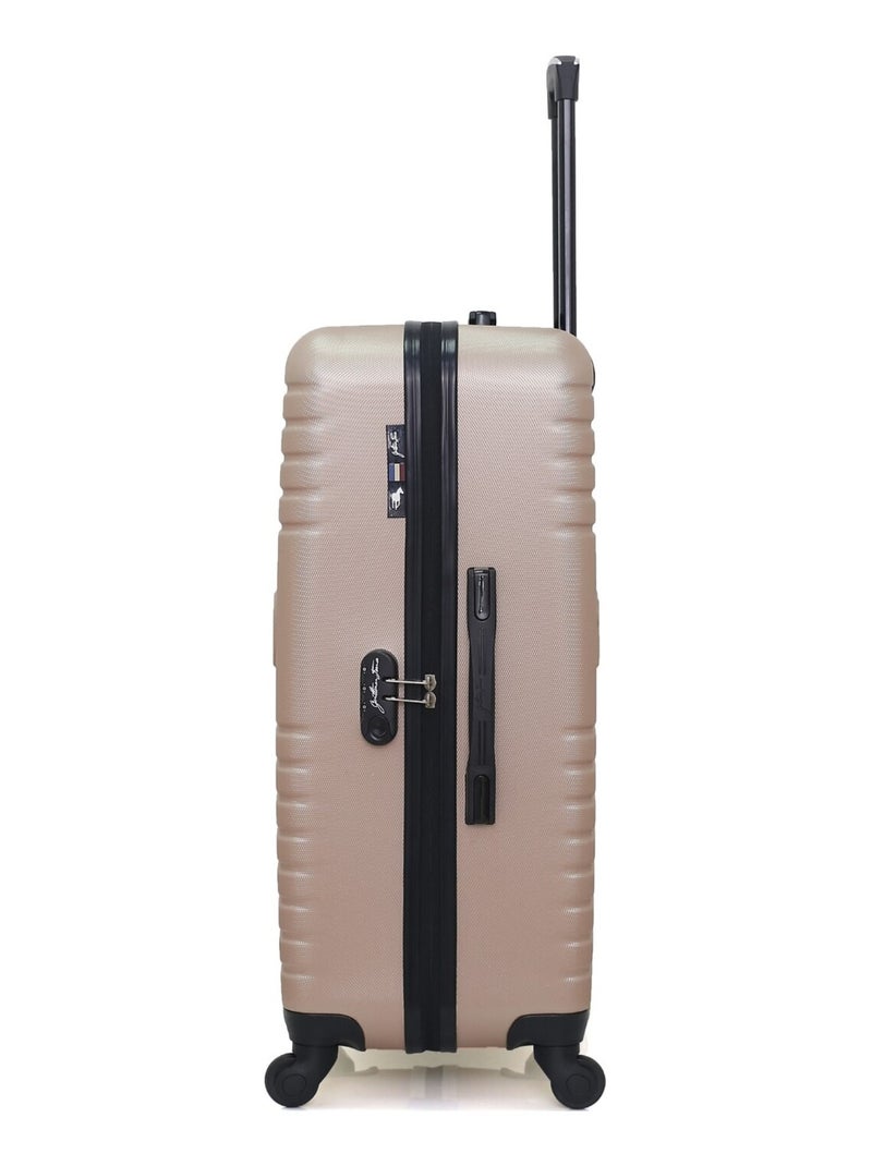 GENTLEMAN FARMER - Set de 3 Valises FRED-A 70 cm 4 Roues Rose Métal - Kiabi