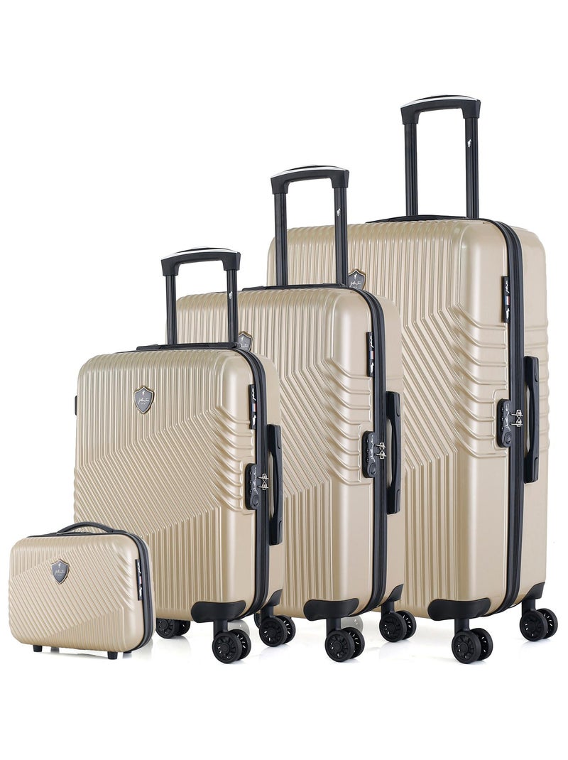 GENTLEMAN FARMER - SET DE 4 ABS/PC PETER-C 4 Roues Beige - Kiabi