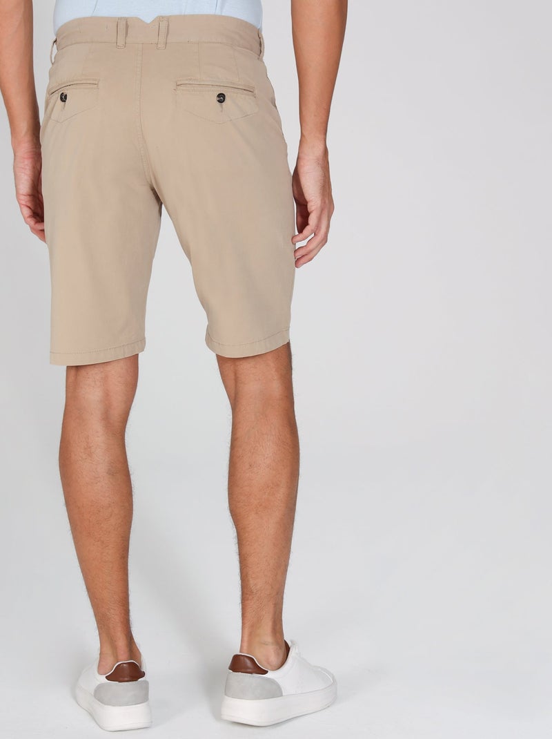 Gentleman Farmer - Short chino coupe regular en coton VLAD Beige sable - Kiabi