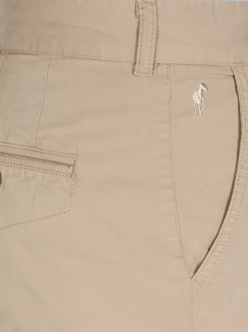Gentleman Farmer - Short chino coupe regular en coton VLAD Beige sable - Kiabi