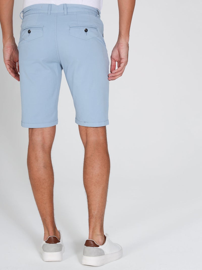 Gentleman Farmer - Short chino coupe regular en coton VLAD Bleu ciel - Kiabi