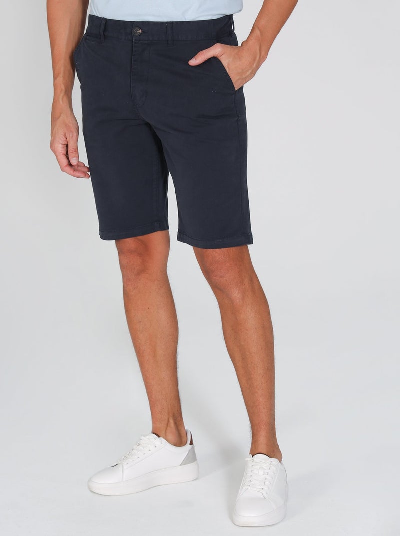 Gentleman Farmer - Short chino coupe regular en coton VLAD Bleu marine - Kiabi