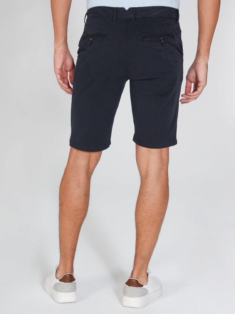 Gentleman Farmer - Short chino coupe regular en coton VLAD Bleu marine - Kiabi